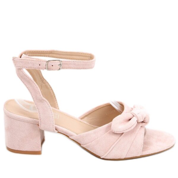 Sandałki na obcasie Giselle Pink różowe